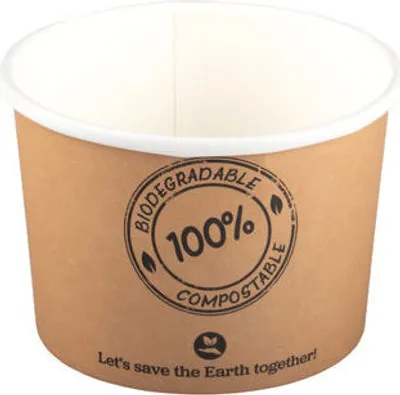 Produktbild von 50x Suppenbecher ToGo Verpackung aus Karton 250ml Ø9cm bis 100°C