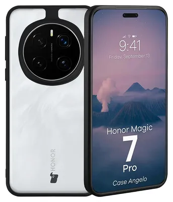 Produktbild von Bizon Case Angelo für Honor Magic7 Pro, geräuchert mit schwarzem Rahmen
