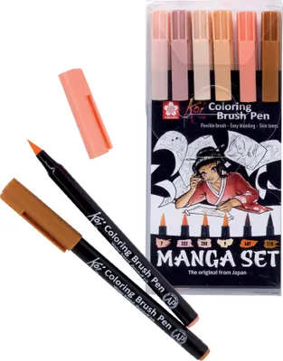 Zdjęcie produktu dla SAKURA Manga-Set Koi Coloring Brush, 6er Etui