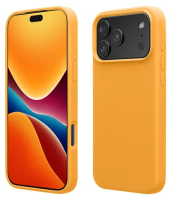 Produktbild von kwmobile Handyhülle für iPhone 17 Pro Max Hülle, für iPhone 17 Pro Max Case - Hülle Silikon - kabelloses Laden - Mango