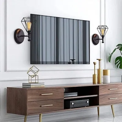 Produktbild von 2 x Vintage-Käfig-Drahtlampenschirm, Retro-Industrie-Metall-DIY-Stehlampe Pendelleuchte 8,27" breiter Halter Zubehör für Küche Loft Flur Schlafzimmer Bar Café Laden Salon Restaurant