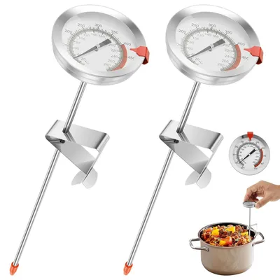 Obrázek produktu pro Dva termometry na fritování, nerezová ocel, 290 °C, sonda 30,5 cm, vhodné pro vaření
