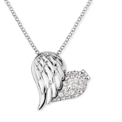 Produktbild von Engelsrufer ERN-WITHLOVE-02-ZI Damen Collier Herz Silber weiß 44 cm