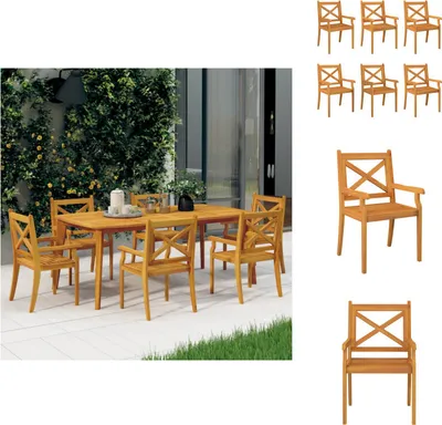 Produktbild von vidaXL Garten-Essstühle 6 Stk. Massivholz Akazie - Gartenstühle