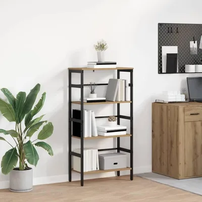 Image de Maison Exclusive - Étagère bibliothèque, 3 niveaux, 60 x 29,5 x 115 cm, en panneaux de particules