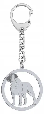 Produktbild von Mejk Jewellery Bullmastiff Schlüsselanhänger Silber 925 mit Gravur