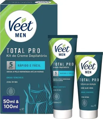 Zdjęcie produktu dla Veet Men – Zestaw krem do depilacji dla skóry wrażliwej + balsam po depilacji, 100 ml + 50 ml