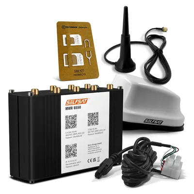 Produktbild von SELFSAT MWR 6550 5G Cat 20 WiFi 6 WLAN Router bis 3,4 Gbps inkl. SELFSAT 5G Antenne weiß