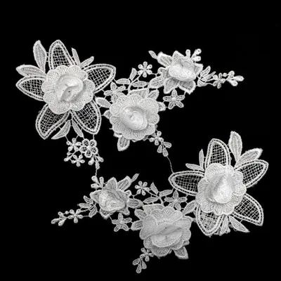 Image de Solidchoice - 2 motifs en forme de roses pour vêtements et accessoires