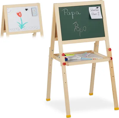 Image de relaxdays Tableau pour enfants 34,0 x 24,0 cm blanc/vert