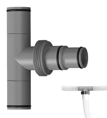 Produktbild von Pool T-Stück 38mm 3 Wege Schlauchverbinder Grau