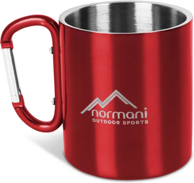 Produktbild von normani Edelstahl Tasse 330 ml mit Karabinerhaken