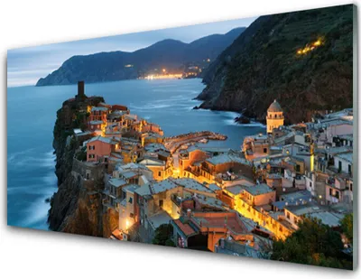 Produktbild von Acrylglasbilder 100x50 Wandbild Druck Meer Stadt Landschaft