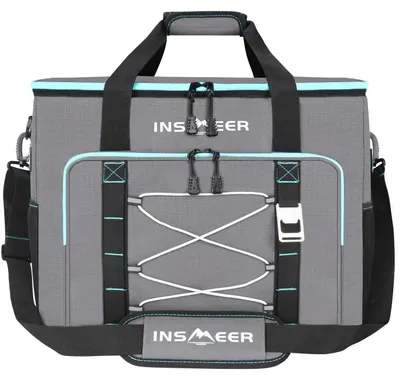Immagine prodotto di Borsa termica grande, 55 litri, pieghevole, impermeabile, isolata, ideale per picnic, colore grigio