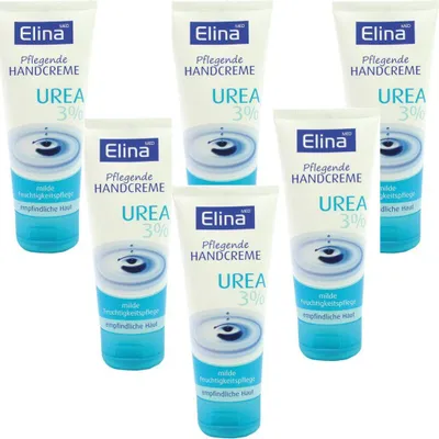 Produktbild von 6 x 75 ml Elina Urea 3% Handcreme Sensitive in Tube