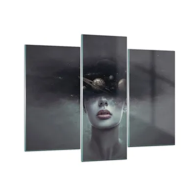 Produktbild von Bilder auf glas - 3 Teile - Quinoa Frau Gesicht - 130x100cm - Glasbilder - Wandbilder - Bilder - zum Aufhängen bereit - Wanddekoration aus Glas - Glas Bilder - Wandbild auf Glas - GCB130x100-4796