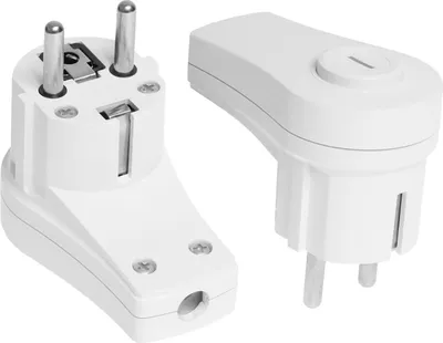 Produktbild von Winkelstecker mit Schalter und Beleuchtung 230V 16A Uni-Schuko weiß