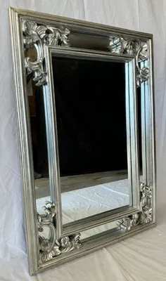 Produktbild von Casa Padrino Barock Spiegel Silber H. 98 cm - Barockstil Möbel