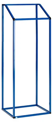 Produktbild von Robuster Müllsackhalter aus Vierkantrohren | für 1000 Liter, HxBxT 183,5x63x54cm | Stahl | Blau