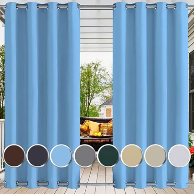 Produktbild von Wasserdichtes Außenvorhang mit Ösen für Balkon und Terrasse 170x250cm