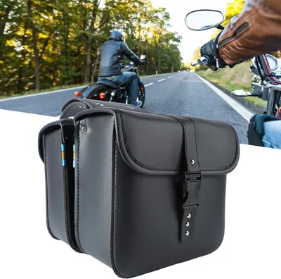Produktbild von Wasserdichte Motorradtaschen - Kunstleder Seitentaschen - 2 Stück - Hintertaschen - Breite Anwendbarkeit - Ausreichend Stauraum - Motorradtaschen