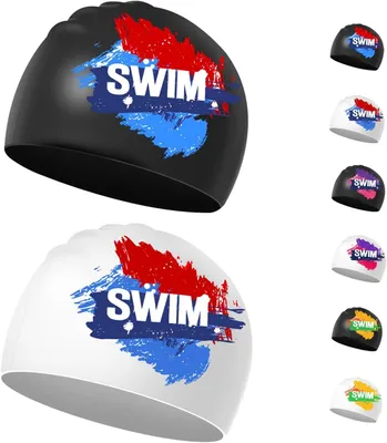 Immagine prodotto di Cuffie da nuoto in silicone, impermeabili, confezione da 2, adatte a bambini dai 6 ai 14 anni, per capelli corti e lunghi