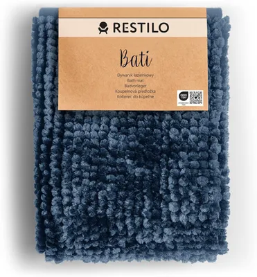 Produktbild von Badematte 70 x 120 cm, rutschfest, wasserabsorbierend, dunkelblau, für Badezimmer