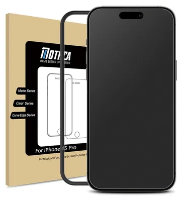 Produktbild von Mothca Panzer Matt Glas iPhone 15 Pro Max Schutzfolie 9H Blendschutz Anti-Fingerabdruck 2.5D
