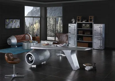Produktbild von Flugzeug Flügel Schreibtisch Bürotisch Tisch Aviator Design Luxus Möbel Tische