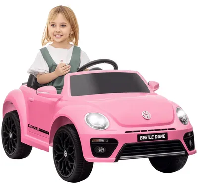 Produktbild von Kinder Elektroauto - Kinderauto 12V mit Fernbedienung - Fernbedienung 2,4G - Musik & Hupe - Metallrahmen - Ab 14 Jahren - Rosa