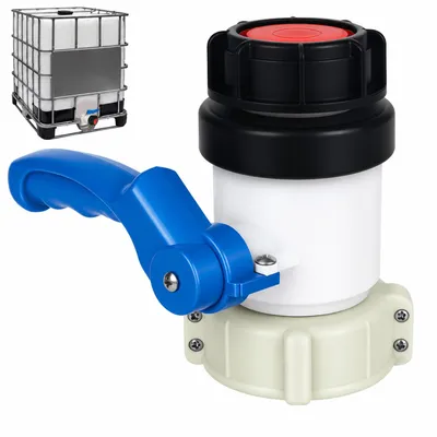 Produktbild von IBC Tank Kugelhahn 15mm Ersatzventil 4/15mm, ABS Auslaufhahn mit Keramikdichtung, 1000L Wassertank Anschluss, Garten Bewässerung