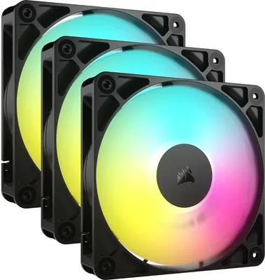 Obrázok produktu pre PWM ventilátor, 120 mm, balenie po 3 ks, CORSAIR RS120, 10–36 dB(A), 13,3–72,8 CFM