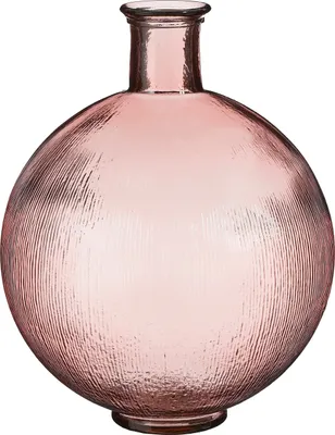 Produktbild von Mica Decorations Firenza Glasflasche - H42 x Ø34 cm - Recyceltes Glas - Hellrosa