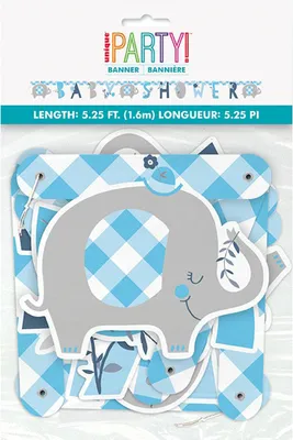 Produktbild von Baby Shower Elefant Junge Girlande