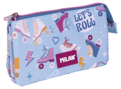 Zdjęcie produktu dla Piórnik zwijany Milan z 5 przegrodami 2 serie specjalne Blue Man Blue One Size