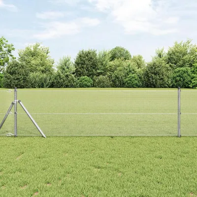 Produktbild von Verzinkter Drahtzaun mit 7 Pfosten 0,8 x 10 m aus verzinktem Stahl