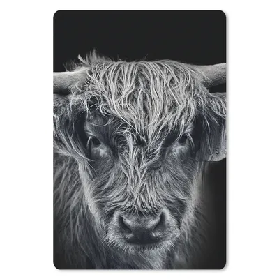 Produktbild von MuchoWow® Mauspad Mousepad Schottischer Highlander - Schwarz - Kuh - Tiere 40x60 cm - Mousepads - Maus Mat - Pad - Mausunterlage - Schreibtisch Accesoire