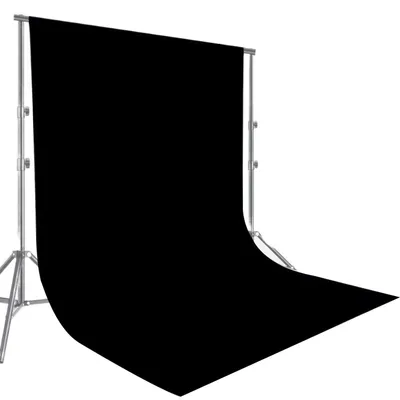 Zdjęcie produktu dla Czarny tło fotograficzne, 2 x 3 m, składane