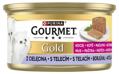 Zdjęcie produktu dla Karma mokra dla kota PURINA GOURMET GOLD KITTEN Mus z cielęciną 85g