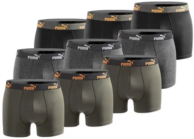 Produktbild von PUMA Herren Boxershorts 9er Pack Unterwäsche Orange S