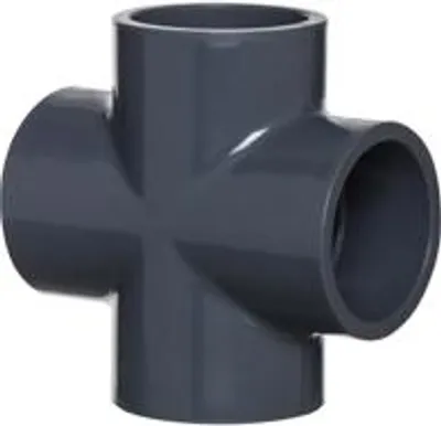 Produktbild von PVC-Formstück – Kreuz 90° 20 mm, 4x geklebt