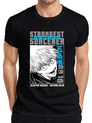 Productafbeelding van Satoru Gojo Jujutsu Kaisen, het sterkste tovenaar, anime, manga, heren T-shirt, zwart, maat XL