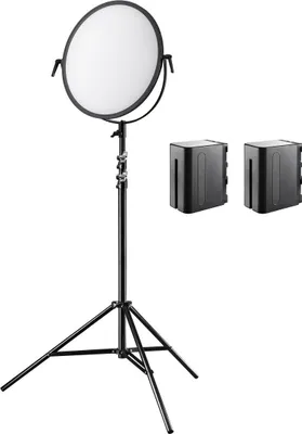 Obrázek produktu pro Walimex Pro LED Soft 700 Round Bi Color Set2, Černá, Bílá, Kov, 60 W, LED, 240 žárovek, 5600 K
