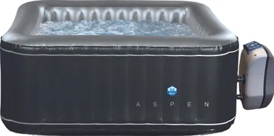 Produktbild von JUNG ASPEN SPA Whirlpool 168x168cm – Selbstaufblasbarer Outdoor & Indoor Pool für 4 Personen – Beheizt, Antibakteriell, Energieeffizient (A)