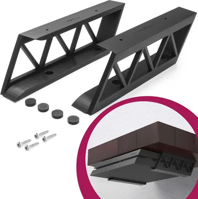 Produktbild von Unter Tisch Halter Regal Halterung Schwarz passend für Sony PlayStation 4 PS4