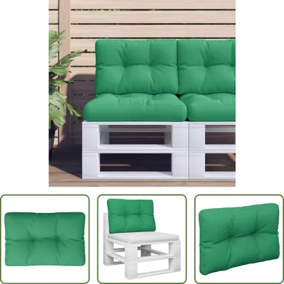 Immagine prodotto di The Living Store Cuscino Pallet verde 60x40x12 cm tessuto