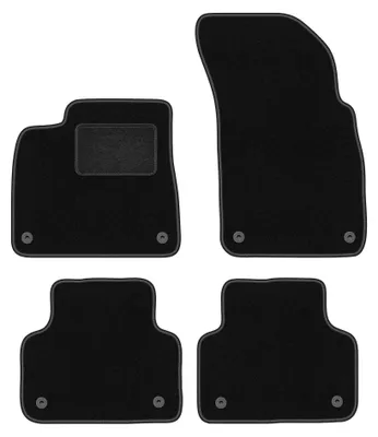 Image de Tapis de sol en moquette pour Audi Q7 II 2016- (SUV) – jeu 4 pièces, noirs, sur mesure – Wielganizator LUX