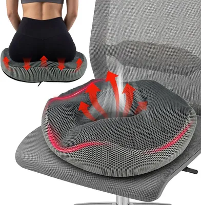 Produktbild von Sonstiges Kissen Hämorrhoiden-Memory-Schaum-Sitzkissen, abnehmbarer Sitzring, After-Ring, Sitzkissen, orthopädisches ergonomisches Hämorrhoiden-Kissen
