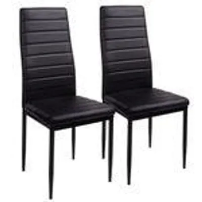 Produktbild von Esszimmerstühle 2/4/6/8 Set Stuhl Küchenstuhl Wohnzimmerstühle Kunstleder Stühle , Farbe:Schwarz;Set:2er