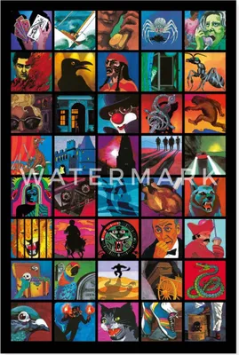 Produktbild von Spreadshirt Die Drei Fragezeichen Covermotive Wandbild Poster 60x90 cm, One size, Weiß